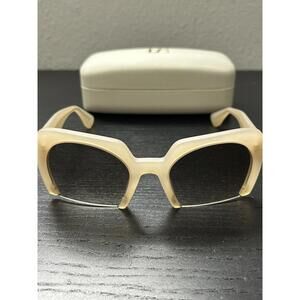 Miu Miu Sand/Green Gradient SMU06Q Rasoir Square Sunglasses